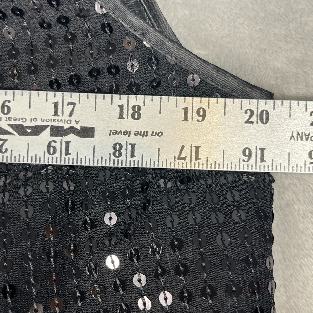 New York & Company Dress‎ Womens 16 Sleeveless Black Sequin Lined NEW YEARS EVE - Picture 10 of 12